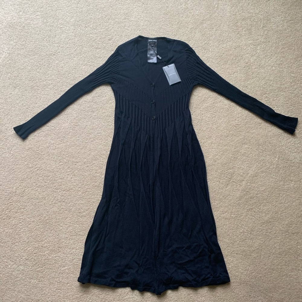 Giorgio Armani long dark navy cardigan